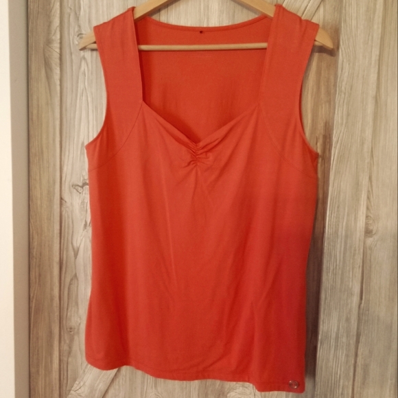 Olsen Europe Orange Top L/14 - Picture 1 of 4